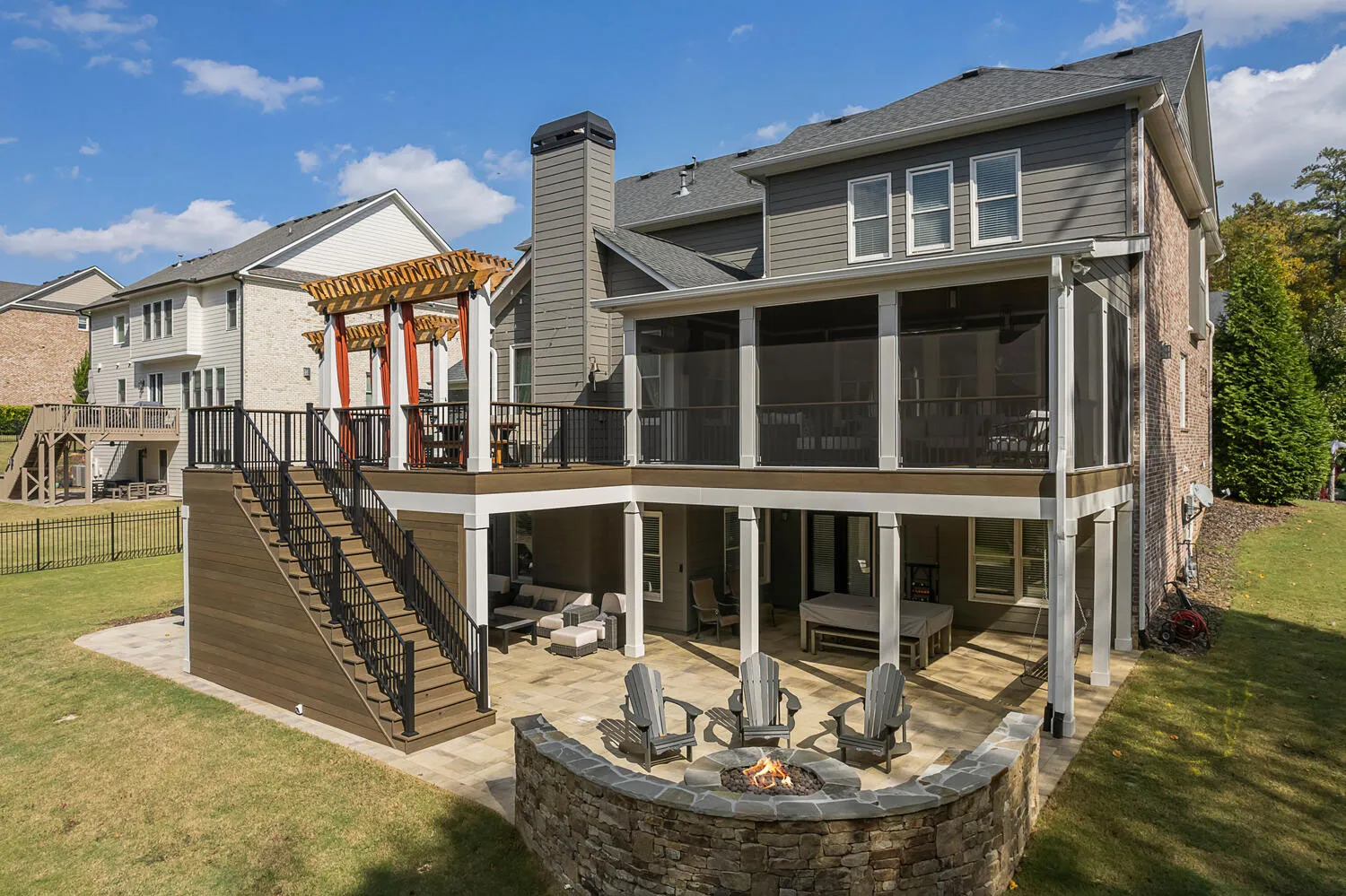 Deck installation project by deck builder in Sandy Springs