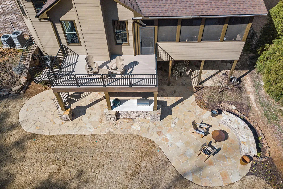 A hardscaping project by Brawner Renovations at a home in Marietta, GA.