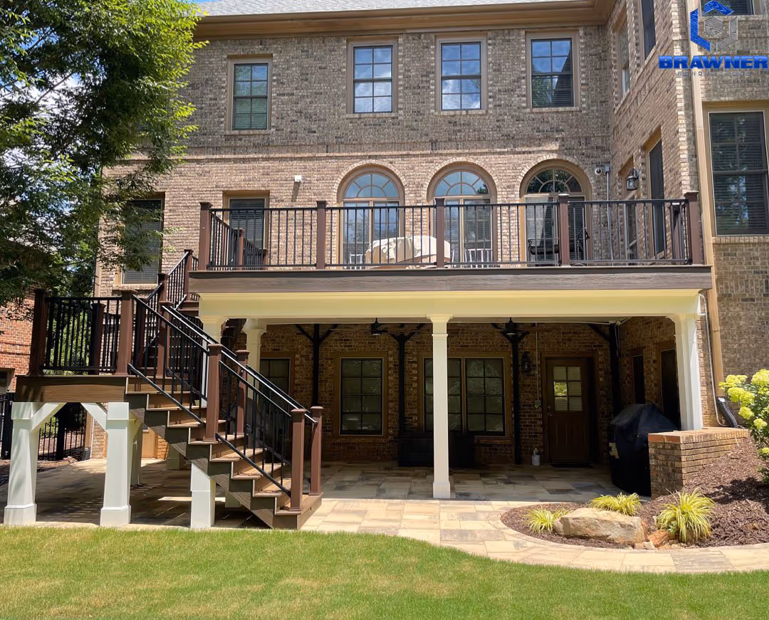 A newly built deck in Sandy Springs